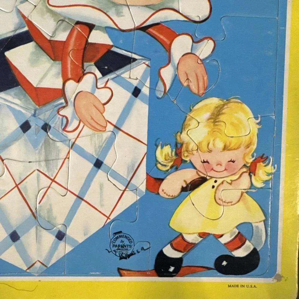 Puzzle Humpty Dumpty Vintage Saalfield Pub Co Pre School 1950s Jack‎ In The Box
